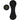 Front View of Black Silicone Hat Clip w/ Ball Marker