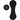Front View of Black Silicone Hat Clip w/ Ball Marker