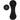 Front View of Black Silicone Hat Clip w/ Ball Marker