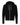 Front View of Black Sponge Fleece Full-Zip Hoodie - 3739