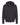Front View of Black Unisex Zipper Fleece Hoodie - 3331