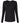 Front View of Black Women's Cotton Relaxed Long Sleeve T-Shirt - 3911
