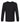 Front View of Black Youth Cotton Long Sleeve T-Shirt - 3311
