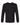 Front View of Black Youth Cotton Long Sleeve T-Shirt - 3311