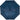 Front View of Blue 40" Folding Umbrella plain
