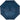 Front View of Blue 40" Folding Umbrella plain