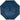Front View of Blue 40" Folding Umbrella plain