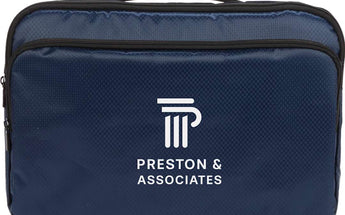 Front View of Blue Diamond Ripstop Recycled 15" Laptop Sleeve
