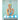 Front View of Blue Good Vibes Cabana Stripe Beach Towel plain