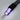 Front View of Blue Recycled Polyester Reflective Lanyard plain