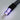 Front View of Blue Recycled Polyester Reflective Lanyard plain