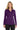 Front View of Bright Purple Port Authority Women's Silk Touch Performance Long Sleeve Polo. L540LS plain