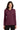 Front View of Burgundy Port Authority Women's Silk Touch Long Sleeve Polo. L500LS plain