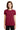 Front View of Cardinal Red Gildan Women's Ultra Cotton 100% US Cotton T-Shirt. 2000L plain