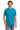 Front View of Caribbean Blue Gildan 100% Ring Spun Cotton T-Shirt. 980 plain