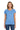 Front View of Carolina Blue Gildan Women's Heavy Cotton 100% Cotton T-Shirt. 5000L plain