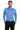 Front View of Carolina Blue Port Authority Silk Touch Performance Long Sleeve Polo. K540LS plain