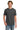 Front View of Charcoal Gildan 100% Ring Spun Cotton T-Shirt. 980 plain