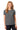 Front View of Charcoal Gildan Women's Heavy Cotton 100% Cotton T-Shirt. 5000L plain