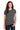 Front View of Charcoal Gildan Women's Ultra Cotton 100% US Cotton T-Shirt. 2000L plain