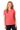 Front View of Coral Silk Gildan Women's Heavy Cotton 100% Cotton T-Shirt. 5000L plain