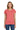 Front View of Coral Silk Gildan Women's Heavy Cotton 100% Cotton T-Shirt. 5000L plain