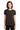 Front View of Dark Chocolate Gildan Women's Ultra Cotton 100% US Cotton T-Shirt. 2000L plain