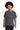 Front View of Dark Heather Gildan - Youth Heavy Cotton 100% Cotton T-Shirt. 5000B plain