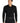 Front View of Deep Black Port Authority Dry Zone UV Micro-Mesh Long Sleeve Polo K110LS plain