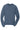 Front View of Denim Blue Port & Co Beach Wash Garment-Dyed Crewneck Sweatshirt PC098 plain