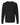 Front View of Fine Black Fine Jersey Long Sleeve T-Shirt - 4501