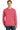Front View of Fruit Punch Port & Co Beach Wash Garment-Dyed Crewneck Sweatshirt PC098 plain