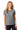 Front View of Graphite Hthr Gildan Women's Heavy Cotton 100% Cotton T-Shirt. 5000L plain