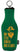 Front View of Green Koozie® Neoprene Zip-Up Bottle Cooler