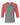 Front View of Grey/ Red Triblend Three-Quarter Sleeve Baseball Tee - 3200