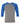 Front View of Grey/ True Royal Triblend Three-Quarter Sleeve Baseball Tee - 3200
