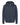 Front View of Heather Navy Unisex Zipper Fleece Hoodie - 3331