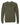 Front View of Heather Olive Sponge Fleece Raglan Crewneck Sweatshirt - 3901