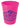 Front View of Hot Pink Good Value™ Stadium Cup - 16 oz.