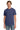 Front View of Hthr Blue Gildan 100% Ring Spun Cotton T-Shirt. 980 plain