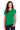 Front View of Irish Green Gildan Women's Ultra Cotton 100% US Cotton T-Shirt. 2000L plain