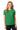 Front View of IrishGreen Gildan Women's Heavy Cotton 100% Cotton T-Shirt. 5000L plain