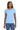 Front View of Light Blue Gildan Women's Ultra Cotton 100% US Cotton T-Shirt. 2000L plain