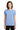 Front View of Light Blue Gildan Women's Ultra Cotton 100% US Cotton T-Shirt. 2000L plain