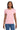 Front View of Light Pink Gildan Women's Ultra Cotton 100% US Cotton T-Shirt. 2000L plain
