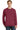 Front View of Merlot Port & Co Beach Wash Garment-Dyed Crewneck Sweatshirt PC098 plain