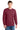 Front View of Merlot Port & Co Beach Wash Garment-Dyed Crewneck Sweatshirt PC098 plain