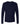 Front View of Midnight Navy Cotton Long Sleeve T-Shirt - 3601