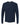 Front View of Midnight Navy Sueded Long Sleeve T-Shirt - 6411