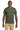 Front View of MilGrnHtr Jerzees Classics Unisex Cotton T-Shirt 363M plain